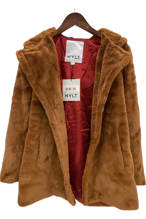 NVLT Jackets & Blazers - NVLT Multicolor Faux Fur Jacket Brown - Regular